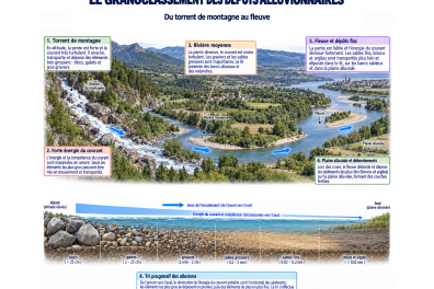 Le granoclassement horizontal des alluvions